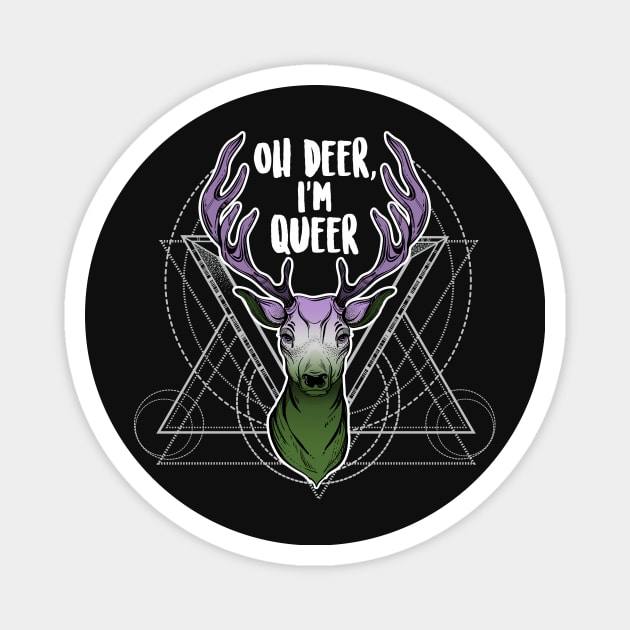 Genderqueer: Oh Deer I'm Queer Magnet by Psitta